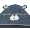 Toalha de bebê com capuz de urso da Marinha, 100% algodão de qualidade Premium com tamanho extra 90 * 90 cm, presente ideal, unisex e útil para cada pai